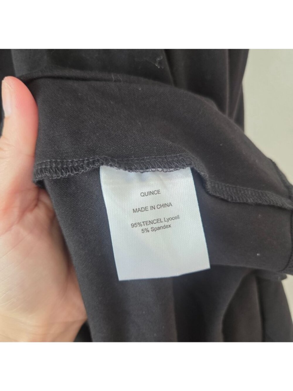 Quince Tencel Jersey Fit & Flare Black Midi Dress Capsule Wardrobe Women's S - Picture 8 of 9